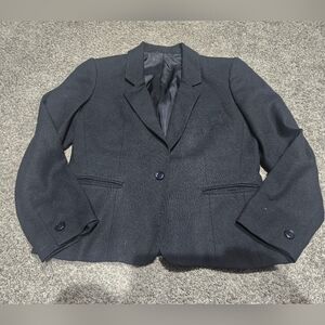 VBN Collectibles Women's Elegant Black Suit Jacket 100% Wool Size 6